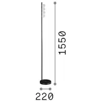 Ideal Lux LED-Stehlampe Binomio weiß, 155 cm Metall 4-flg.
