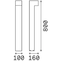 Ideal Lux LED-Wegelampe Sirio, braun, Höhe 80 cm, Metall Sirio, braun / rost, Aluminium, Modern