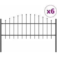 vidaXL Gartenzaun WOERDEN 6 stk. 170 x 115 cm Grau