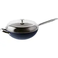 Sambonet Midnight Blue Silver Wokpfanne 32 cm mD Aluminium 51075-82
