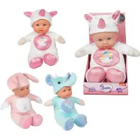 Toi Toys Babypuppe weiche Kuschelpuppe Tierkostüm 31 cm Spielzeug