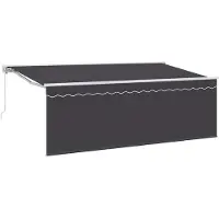 vidaXL Ausziehbare Markise Creme 350 x 200 cm Polyester und Aluminium