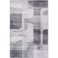 Kayoom Teppich "Bluster 225", silber, B:80cm H:7mm L:150cm, Polyester, Teppiche, Teppich, Kurzflor, Wohnzimmer