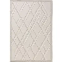 Benuta In- & Outdoor Teppich Flora Creme 320x420 cm Teppich Wohnzimmer Outdoorteppich Rechteckig Muster Kurzflor