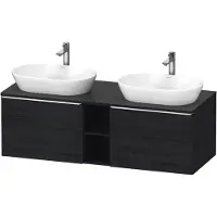 Duravit Waschtischunterschrank D-Neo 140x55cm, 2 A, 1 Pl, B bs, chr/Eiche sw