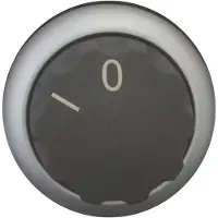 Eaton 216853 Wahltaste, RMQ-Titan, mit Drehknopf, tastend, 2 Stellungen, beschriftet, Frontring Titan M22-W - 5 Stück