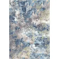 Kayoom Teppich "Elegantica 326", blau (multi), B:230cm H:12mm L:330cm, Polyester, Teppiche, Teppich, Kurzflor, Modernes Muster, Fußbodenheizungsgeeignet, Wohnzimmer