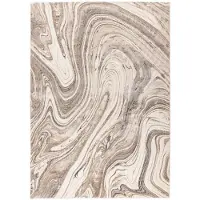 Kayoom Teppich "Chalk 125", beige (silber, beige), B:160cm H:11mm L:230cm, Polyester, Teppiche, Teppich, Kurzflor, Wohnzimmer