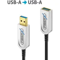 PureLink FiberX FX-I650-010, 10 m, USB A, USB A, USB 3.2 Gen 1 (3.1 Gen 1), 10 Gbit/s, Schwarz, Silber