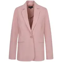 Bugatti Kurzblazer , Damen, Gr. 38, grün (720, rose), 80% Baumwolle, 20% Leinen, unifarben, normal, gerader Abschluss, Blazer Kurzblazer, mit Reverskragen