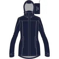 CMP Woman Rain Jacket Button Hood N950 Black Blue 44