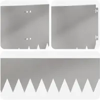 vidaXL Rasenkante 20 stk. 103 x 25 cm Stahl Silber