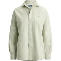 Ralph Lauren für Damen. 211B21507001 Relaxed Fit Oxford-Hemd aus Baumwolle in Grün (L), Lässig, Langarm