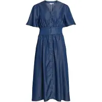 Vila Vimai Kurzärmeliges Maxikleid