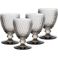 Villeroy & Boch Glas "Wassergläser Boston Coloured 400 ml 4er Set", grau (smoke), Glas, Trinkgefäße, Glas