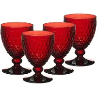 Villeroy & Boch Glas "Wassergläser Boston Coloured 400 ml 4er Set", rot, Glas, Trinkgefäße, Glas