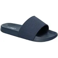 American Club NH211, Herren Pantoletten leicht Badeschuhe Schaumstoff rutschhemmend bequem, Marine 44
