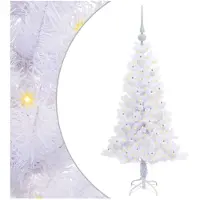 vidaXL Künstlicher Weihnachtsbaum Weiß 120 cm PVC und Stahl