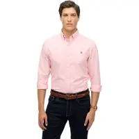 Superdry für Herren. M4011037A Klassisches Oxford L/S Hemd rosa (M), Baumwolle, Langarm