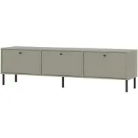 Masseno TV-Schrank TORINO 180 cm Fernsehschrank mit 3 Türen TV-Lowboard für Wohnzimmer Modern 180x40,8x50 cm Hellgrün / Hellgrün