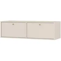 Masseno TV-Schrank TORINO 120,6 cm Fernsehschrank mit 2 Türen TV-Lowboard für Wohnzimmer Modern 120,6x40,8x35 cm Beige / Beige