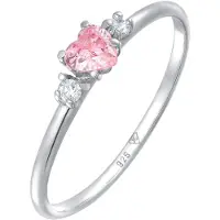 Elli Ring 925 Sterling Silber Herz in Silber | Gr.: 56