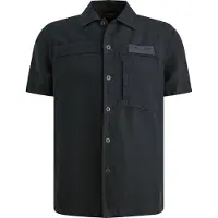 PME Legend Short Sleeve Hemd Cotton Linen Navy