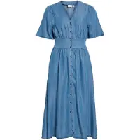 Vila Vimai Kurzärmeliges Maxikleid