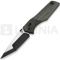 Bestech Cetus - PVD + Satin - Canvas Micarta, schwarz