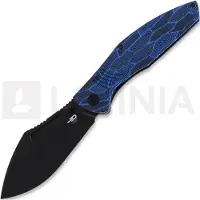 Bestech Lockness - Blackwash - G10 Taschenmesser, schwarz, blau