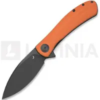 Trollsky Knives Mandu EVO Magnacut Taschenmesser, Orange G-10, Black Stonewash