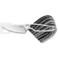 MKM Knives MKM Makro 1 Droppoint MA01-PABG Satin M390, Black Grey Paracord Handle, Fahrtenmesser, Jesper Voxnaes Design