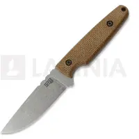 Za Pas Handie Messer, Brown Micarta, Stonewash
