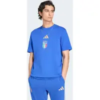 Adidas T-Shirt "FIGC DNA GR TEE" mit Rundhalsausschnitt, ohne Verschluss, aus Baumwolle