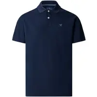 Hackett London für Herren. HM5600239 Slim-Fit-Poloshirt mit Logo, marineblau (S), Lässig, Baumwolle, Kurzarm