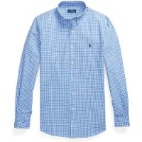 Ralph Lauren für Herren. 710928254004 Schmal geschnittenes blaues Popeline-Hemd aus Stretch-Popeline (3XL), Lässig, Baumwolle, Klassisc