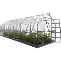 BAUMERA Gewächshaus KLASIKA STANDART 20 (2,5 x 8 m) mit fundament, 4 mm Polycarbonat und dachluken mit automatischen Öffnern.