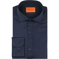 Suitable Satin Hemd Navyblau - 41