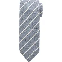 Suitable Krawatte Leinen Streif Blau