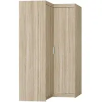 Masseno Drehtürenschrank ELENORA 97,8 cm Kleiderschrank Schlafzimmer Schrank 2-türig Sonoma Eiche