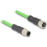 DeLOCK M12 Kabel D-kodiert 4 Pin Stecker zu Buchse PUR (TPU) 5 m