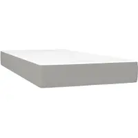 vidaXL Taschenfederkernmatratze Mittel Hellgrau 100x190x20 cm Stoff