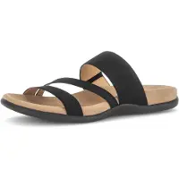 Gabor Pantolette Größe 40 aus Textil mit Lederfutter, 2 cm Absatzhöhe und runder Schuhspitze