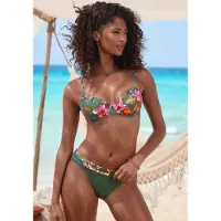 LASCANA Bügel-Bikini-Top "Malia" mit tropischem Print