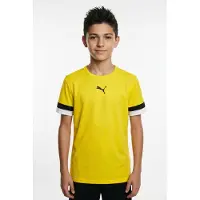 Puma Unisex Baby Teamrise Jersey Jr T-Shirt, Cyber yellow-p, 128 EU