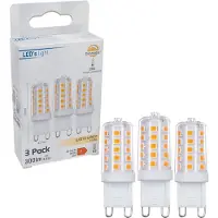 Shada LED's light LED SMD Leuchtmittel - Korn G9, 3.5W, 2700K, Klar, Dimmbar - 3er Pack - 300 lm