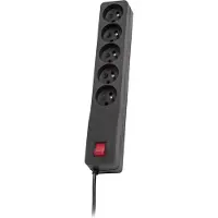 LESTAR 1966008404, 1 m, Drinnen, Schwarz, Universal, 5 AC-Ausgänge, 230 V