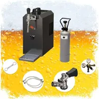 Ich-zapfe Komplett Set - Zapfanlage, Bierzapfanlage JET 30 Bierkoffer, Durchlaufkühler 1-leitig Trockenkühler, bis zu 35 Liter/h, Zapfkopf: Set alle Zapfköpfe