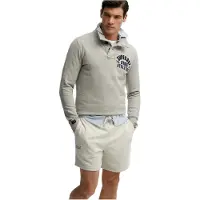 Superdry für Herren. M7110484A Shorts Essential Logo Klassisch Kurz grau (XXL), Lässig, Baumwolle