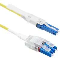 ACT 1 Meter Singlemode 9/125 OS2 Polarity Twist Uniboot Duplex Glasfaser-Patchkabel mit CS - LC Steckern, 1 m, OS2, CS, LC